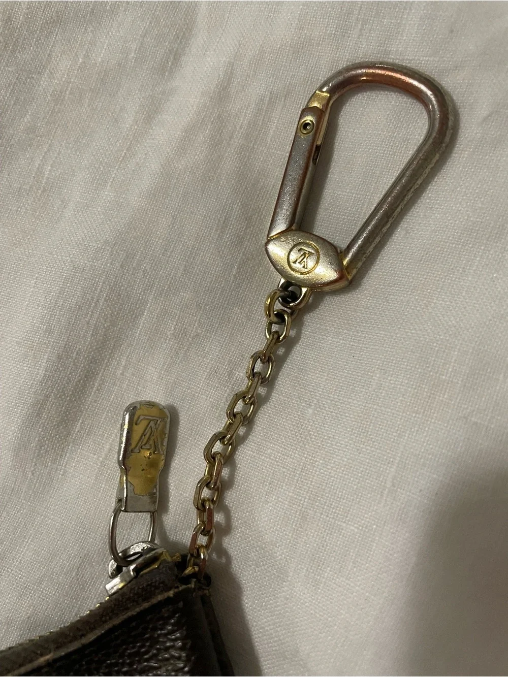 Louis Vuitton Brown Monogram Key & Card Holder with Gold Hardware